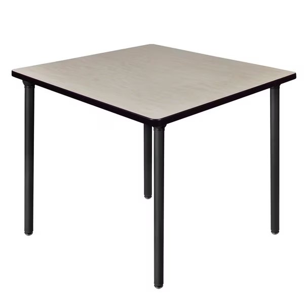 Kee Folding Tables, 42 W, 42 L, 29 H, Wood, Metal Top, Maple, Regency, Mfr#: TBF4242PLBK
