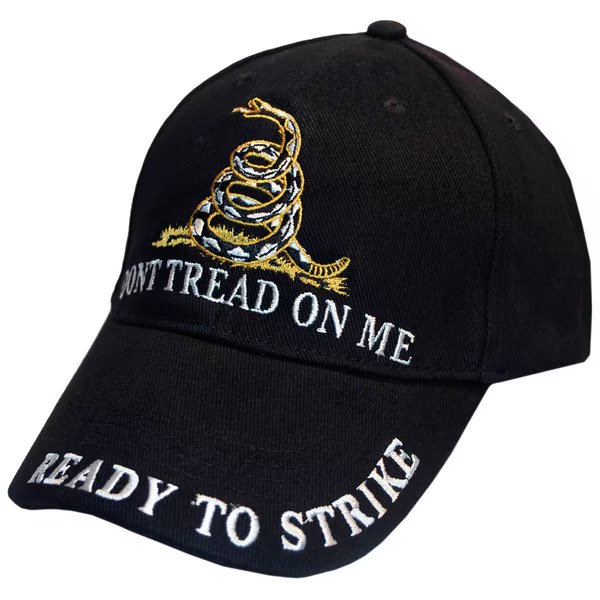 CAP  DONT TREAD ON ME BLK, U.S. Military Merchandise, Mfr#: CP00126