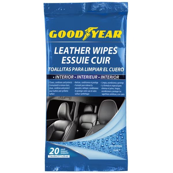 INTERIOR LEATHER WIPES  20PK, Goodyear, Mfr#: GY3251