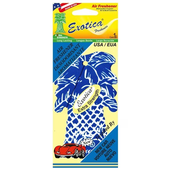 AIR FRESHENER NEW CAR SCENT/SGL TRILINGU, Exotica Fresheners, Mfr#: PT1NCR