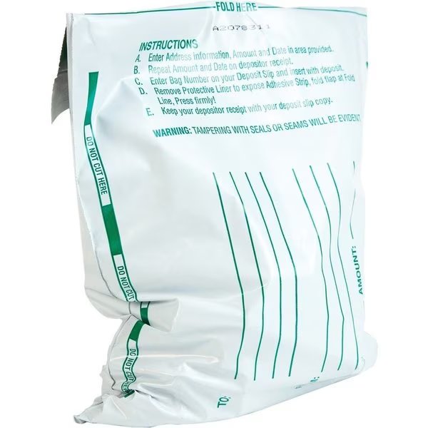 Night Deposit Bag, Poly, 8-1/2