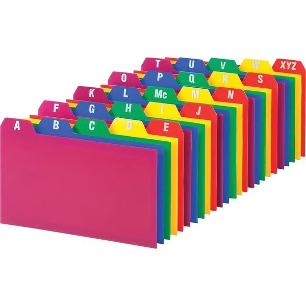 Card, Guides, Poly, A-Z, 3X5 Pk, Oxford, Mfr#: OXF73153