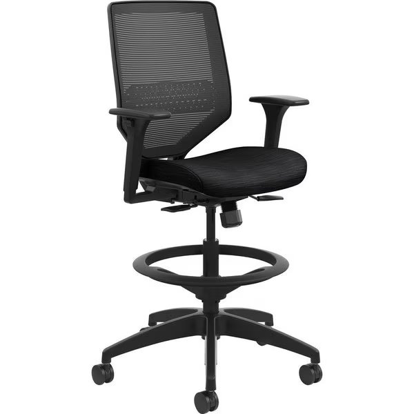 Task Stool, Mesh Back, Synchro, 29-3/4"x29"x53", Black, Hon, Mfr#: HONSVSM1ALC10T