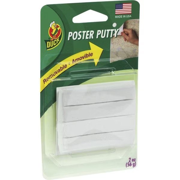 Mounting Putty, Removable, 56G, 4/PK, White, PK4, Duck Brand, Mfr#: DUCPTY2