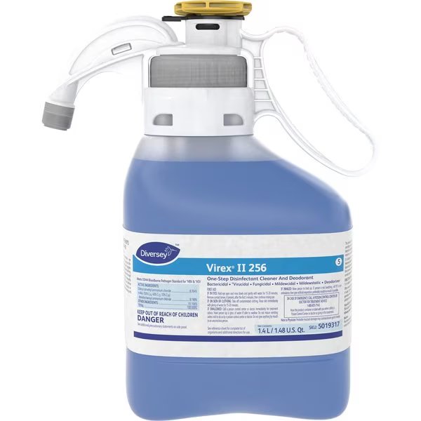 Diversey Virex II 1-Step Disinfectant Cleaner, 47.3 fl oz (1.5 quart) Minty, Blue, Virex Ii 256, Mfr#: DVO5019317