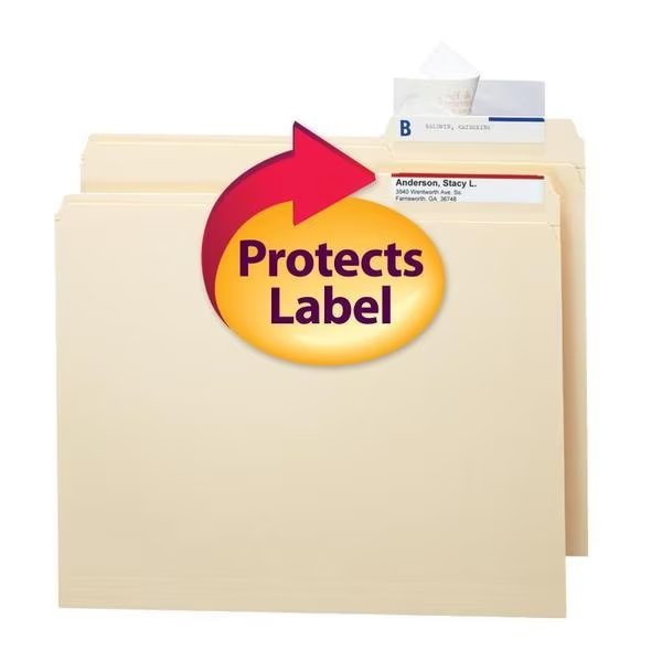 Self-Stick Label/Tab Protectors, 3-1/2