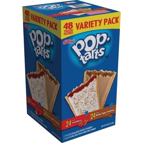 Toaster Pastries, Variety Pack, 43 oz, 48/BX, Multi PK, Pop Tarts, Mfr#: KEB22095