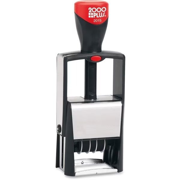 Line Dater w/Microban, 6-Year, Hvy-Duty, Red Cap/Black, Cosco, Mfr#: COS011200