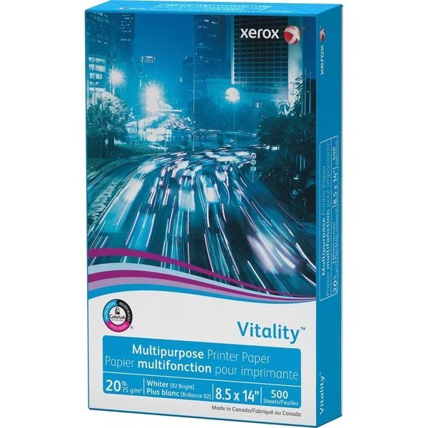 Paper, Copy, Vitality, 8.5X14 Pk, Xerox, Mfr#: XER3R02051