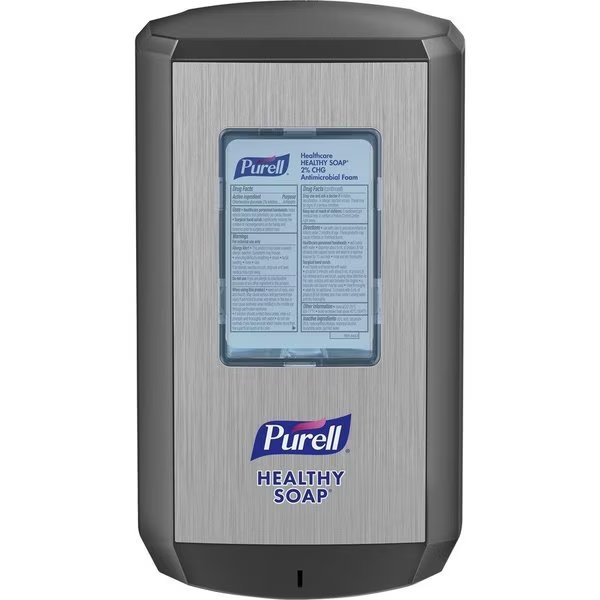 Dispenser, CS6, f/Healthy Soap, 1200 ml Cap, 2/CT, Graphite, Purell, Mfr#: GOJ653401