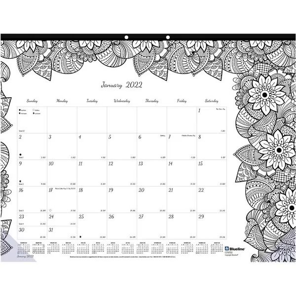 Deskpad, Coloring, Botncl, Lg, Blueline, Mfr#: REDC2917311
