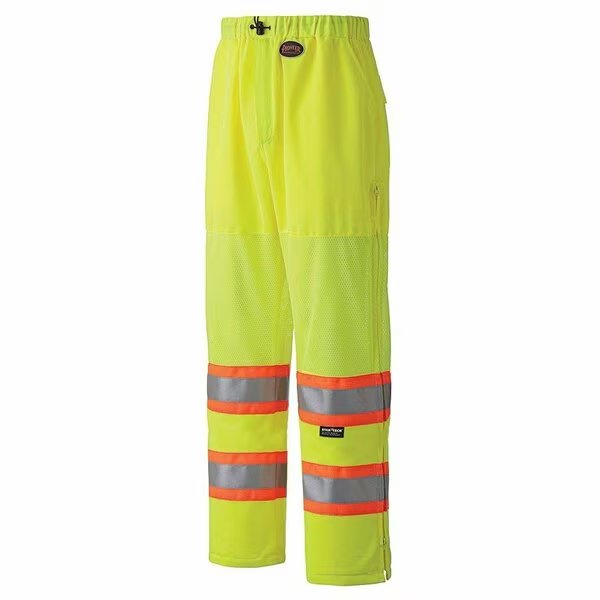Hi-Vis, Lightweight Traffic Safety Work Pants, Yellow/Green, XL, Pioneer, Mfr#: V1070360U-XL