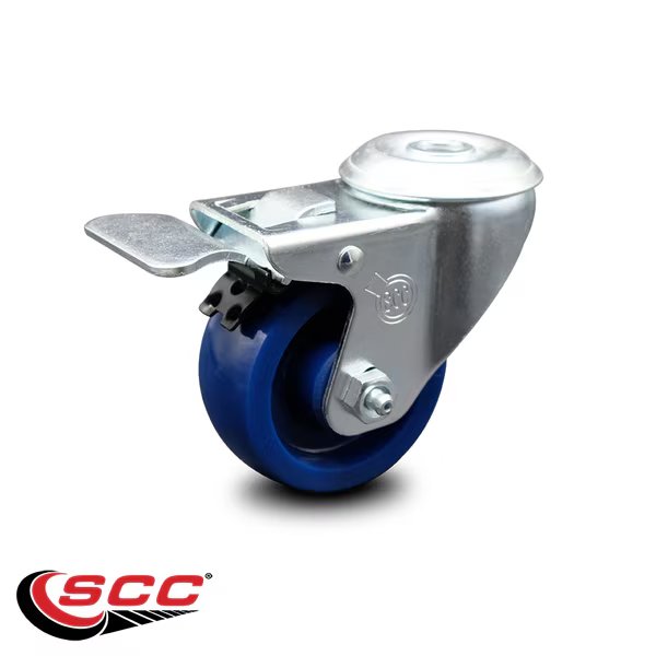 3.5 Inch Solid Polyurethane Wheel Bolt Hole Caster with Total Lock Brake SCC, Service Caster, Mfr#: SCC-BHTTL20S3514-SPUS