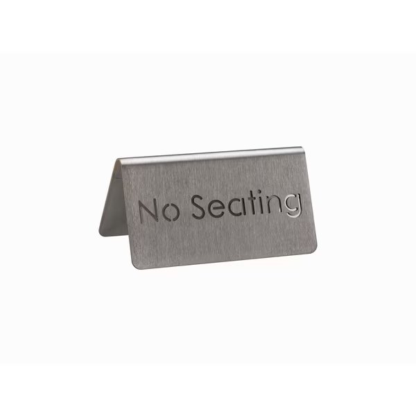 Laser Cut Table Tent, No Seating, Brushed, Service Ideas, Mfr#: 1C-BF-NOSEATING-MOD