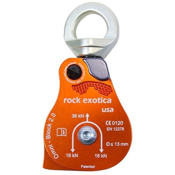 Omni Block 2.0 Swivel Pulley w/ Drop Side Plates 1/2in Capacity, Rock Exotica, Mfr#: 20297