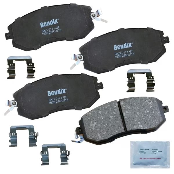 Bendix Premium Copper Free Ceramic BPR Disc Brake Pad - Front, CFC1539, Bendix, Mfr#: CFC1539