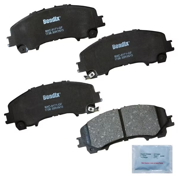 Bendix Premium Copper Free Ceramic BPR Disc Brake Pad - Front, CFC1736, Bendix, Mfr#: CFC1736
