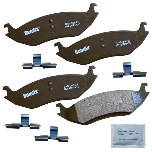 Bendix Premium Copper Free Semi-Metallic BPR DiscBrake Pad-Rear, CFM967, Bendix, Mfr#: CFM967