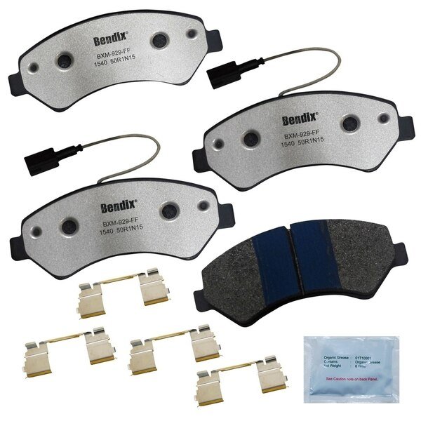 Fleet Metlok Semi-Metallic SDR Disc Brake Pad - Front, MKD1540FM, Bendix, Mfr#: MKD1540FM