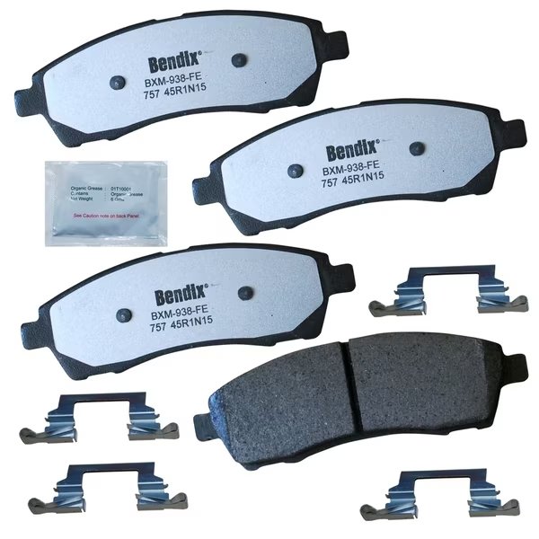 Fleet Metlok Semi-Metallic SDR Disc Brake Pad - Rear, MKD757FM, Bendix, Mfr#: MKD757FM