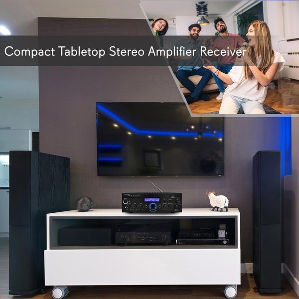 Stereo Amp W/Am/Fm Bt, Pyle, Mfr#: PDA5BU