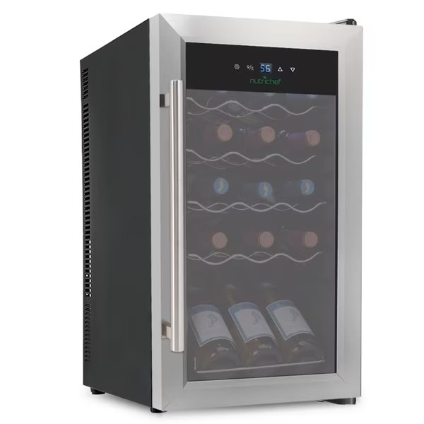 15Bottles Compressor Wine Cooler Ss Door, Nutrichef, Mfr#: PKCWC15