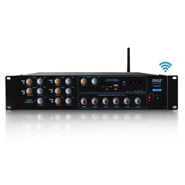 6-Ch. Bluetooth Amplifier Receiver, Pyle, Mfr#: PT6000CH