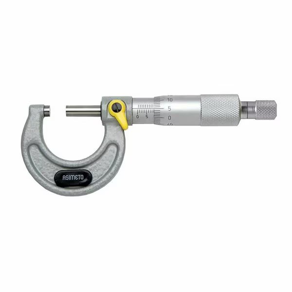 0-1" x 0.0001" Graduation Asimeto Enamel Micrometer Ratchet, Asimeto, Mfr#: 7101013