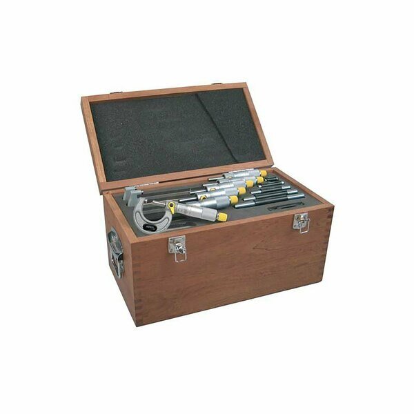 0-3" x 0.0001 Graduation Asimeto Enamel Micrometer Ratchet Set, Asimeto, Mfr#: 7101637