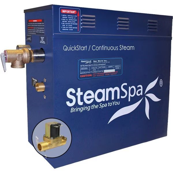 10.5 KW QuickStart Bath Generator with Built-in Auto Drain, Steamspa, Mfr#: D-1050-A