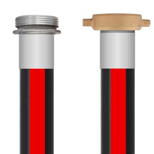 1-1/2" X 50FT 150PSI PETROLEUM TANK TRUCK HOSE CPLD CRIMPED FNPSM X MNPSM ALUMINUM, Rubberworx, Mfr#: TT150-1.5X50-FNPSMXMP
