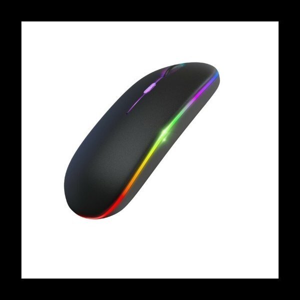 RGB 2.4GHz Rechargeable Wireless Mouse Comaptible with Bluetooth 5.1 Black, Sanoxy, Mfr#: PP-193708592925