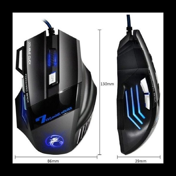 USB Wired 7 keys 3200DPI Led Optical Gaming Mouse, Sanoxy, Mfr#: SANOXY-Mous-Wir