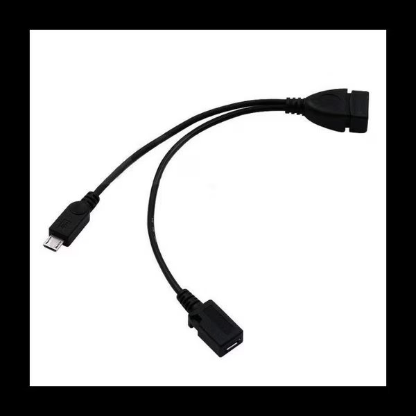 2-in-1 Micro USB to USB Adapter OTG Cable + Power Cable for TV, Streaming Sticks, Media Devices, Sanoxy, Mfr#: SANOXY-VNDR-otg-Ycable