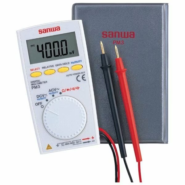 Pocket Digital Multimeter with Folding Case, Sanwa, Mfr#: PM3