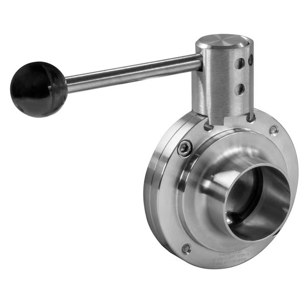 3" Butterfly Valve, Pull Handle/Clamp Ends, 304-Epdm, Steel & Obrien, Mfr#: BFVPW-3-304-EPDM