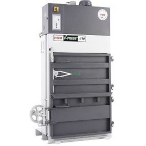 Hsm V-Press 610 Vertical Baler - Compresses Plastic Foil And Cardboard, Hsm Of America, Mfr#: HSM6110