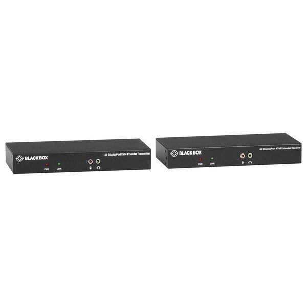 Kvx Series Displayport Fiber Kvm Extender, Sh, Tx+Rx, Black Box, Mfr#: KVXLCDPF-100