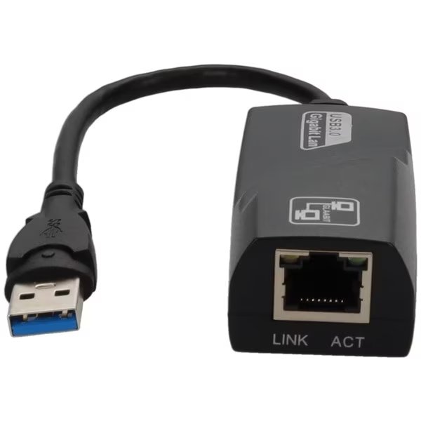Addon Usb 3.0 (A) Male To Rj-45 Female Black Adapter, Add-On, Mfr#: USB302NIC