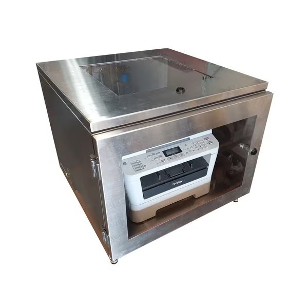 Dual-Door Printer Enclosure - Stainless Steel, NEMA 4X, Pc Enclosures, Mfr#: Printer Qube Stainless Steel