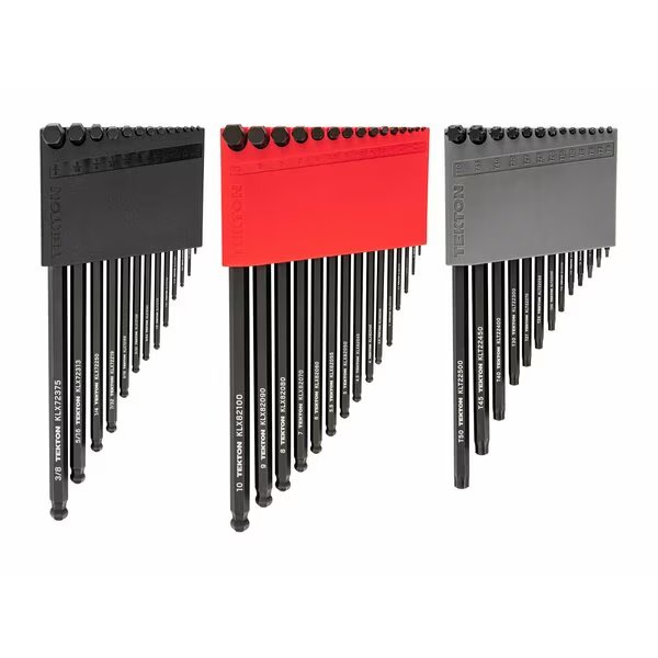 Ball End Hex and Star L-Key Set with Holder, 41-Piece (0.050-3/8 in., 1.3-10 mm, T6-T50), Tekton, Mfr#: KEY91002