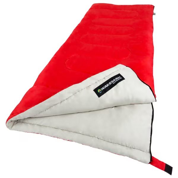 2-Season Sleeping Bag - Spirit Lake Sleeping Bag with Carrying Bag by Outdoors Red, Wakeman, Mfr#: 75-CMP1023