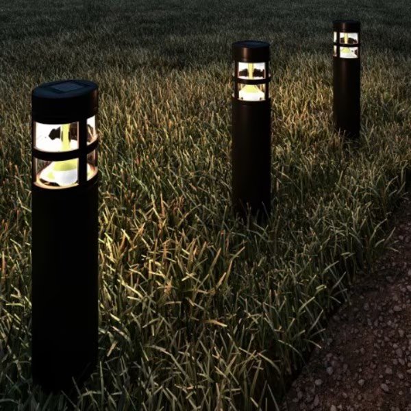 Set of 8 Solar Path Bollard Lights, 15.4