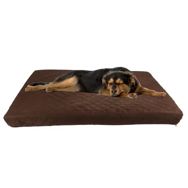 Waterproof Memory Foam Pet Bed for Indoor/Outdoor Water Resistant and Washable Cover 44” x 35” Brown, Pet Adobe, Mfr#: 530329VQK