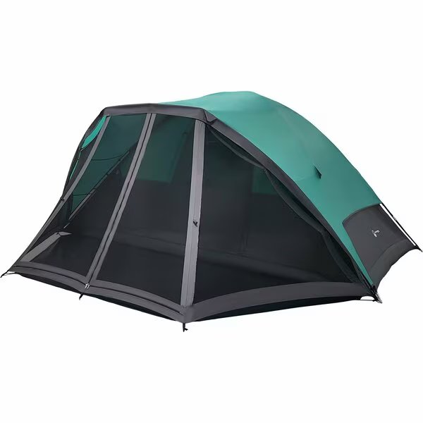 6 Person Tent with Screen Room, Teal, Wakeman Outdoors, Mfr#: 75-CMP1120