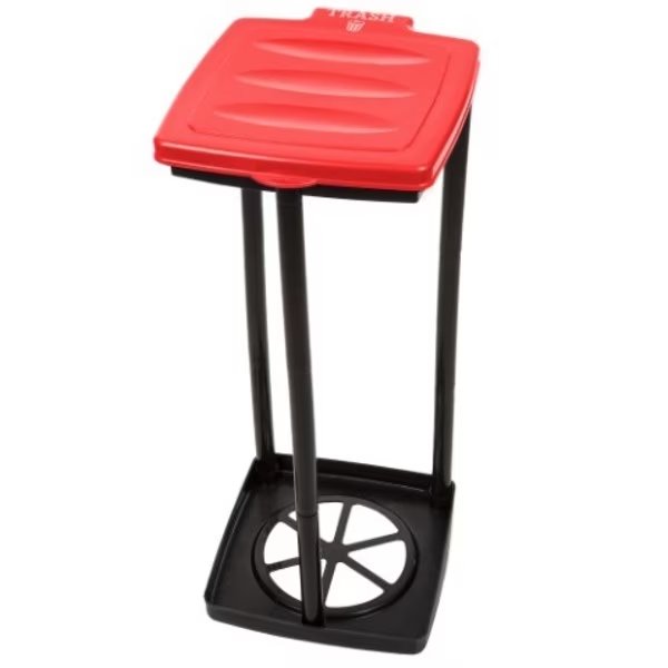 Portable Trash Bag Holder Collapsible for Garbage, Indoor/Outdoor Use for Camping Recycling (Red), Leisure Sports, Mfr#: 196711TKF
