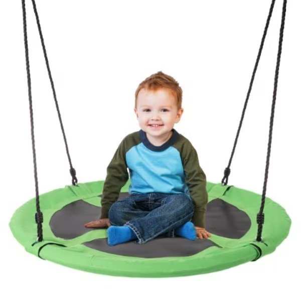 Saucer Swing, 40-inch Diameter Hanging Tree/Swing Set with Adjustable Rope, Outdoor Playground, Toy Time, Mfr#: 837390OZS