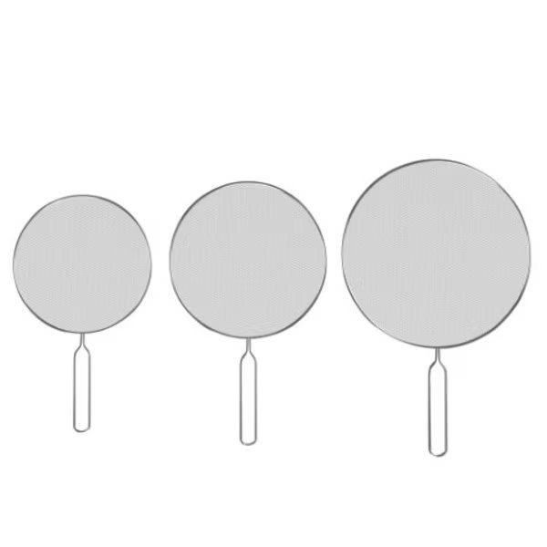 3-piece Splatter Screen Guards Stainless Steel Fine Mesh Prevents Grease, Oil Splatter for Kitchen, Hastings Home, Mfr#: 455981YLF