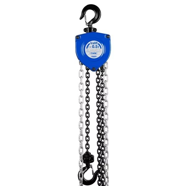 Tralift Manual Chain Hoist, 1,000 lb. (0.5 Ton) Load Capacity, 20 ft. Lift, Tractel, Mfr#: 19711