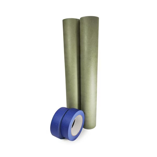 18in x 60 yd Green Masking Paper and 1 1/2in x 60 yd Painters Tape, for Covering, 2PK, Idl Packaging, Mfr#: 2x GRH-18, 4463-112